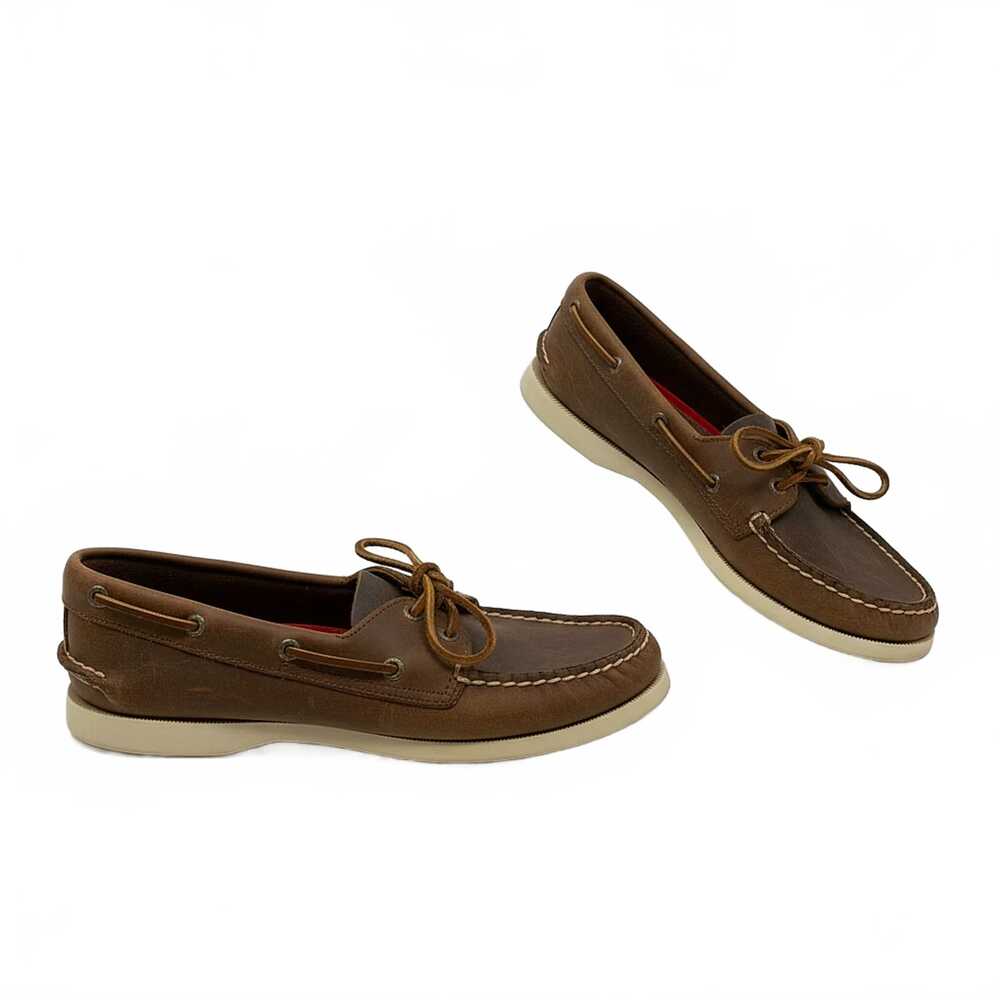Sperry Brown Leather Boat Flats | Women’s Size 8